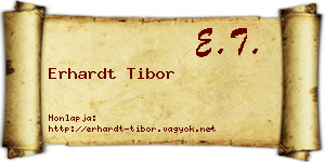Erhardt Tibor névjegykártya